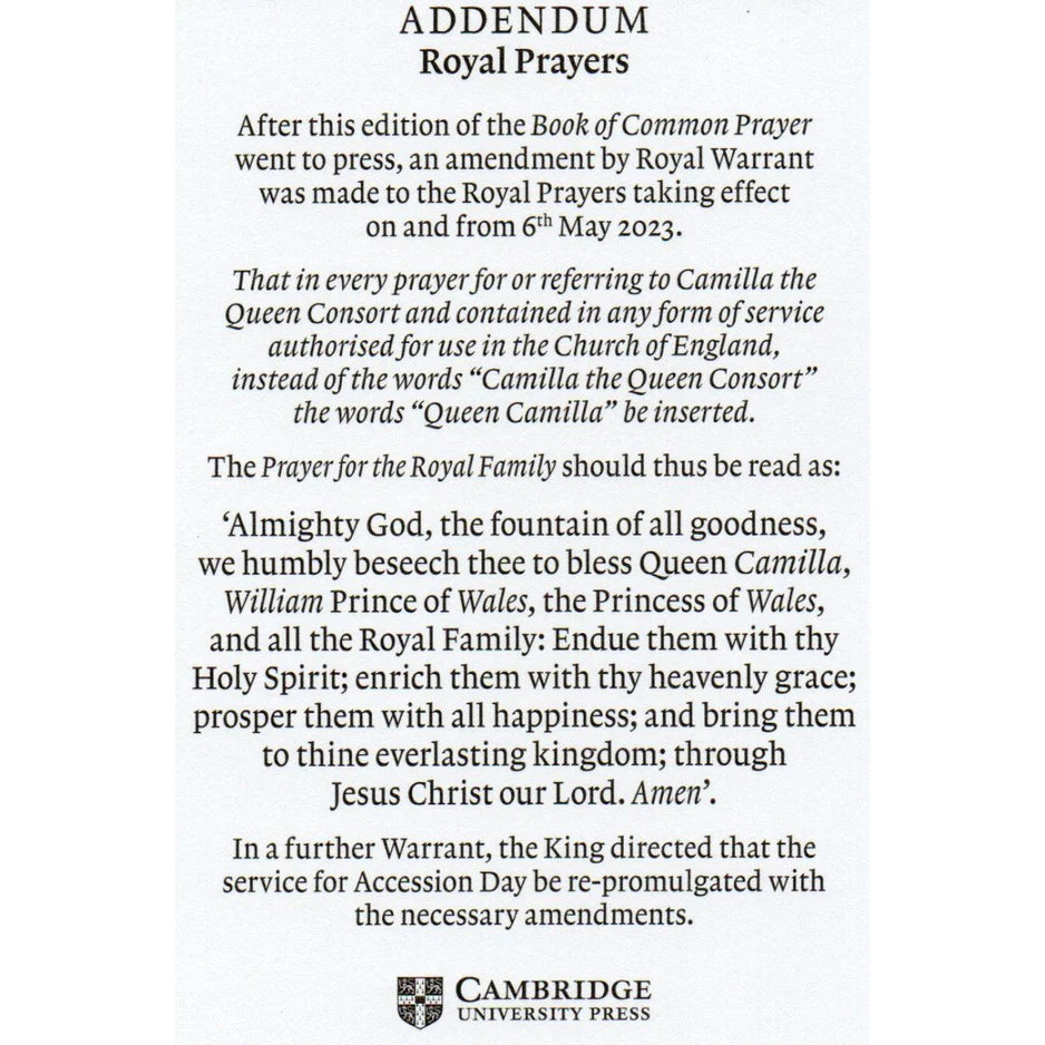 Book of Common Prayer, Standard Edition, Blue, CP220 Blue Imitation Leather Hardback 601B