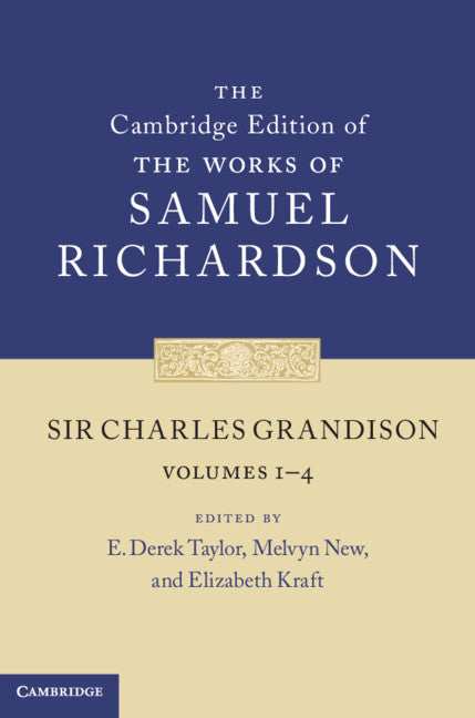 SALE Sir Charles Grandison 4 Volume Set (Part of The Cambridge Edition of the Works of Samuel Richardson)