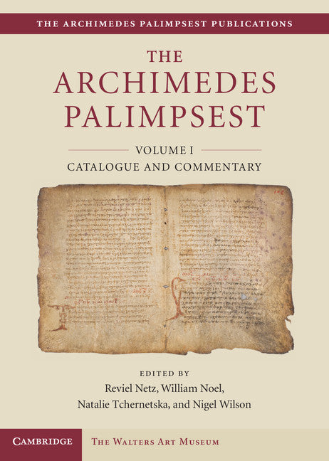 SALE The Archimedes Palimpsest, Volume 1: Catalogue and Commentary