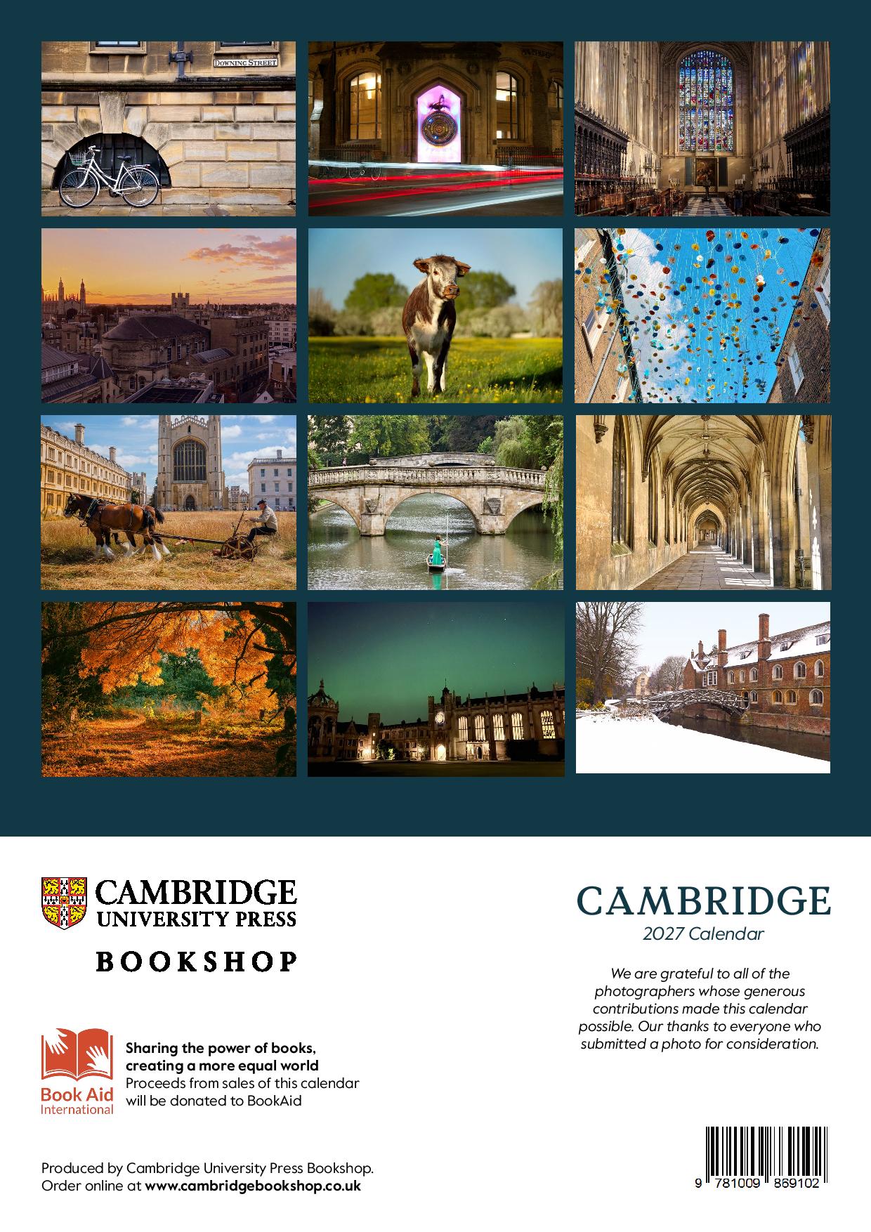 Cambridge Charity Calendar 2027 (sold in support of Book Aid)