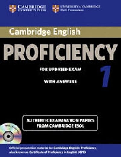 Proficiency 1 For Updated Exam Self-study Pack (Student's Book with Answers and Audio CDs (2))