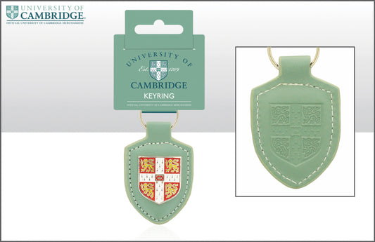 Cambridge University Silver Shield Fob Keyring