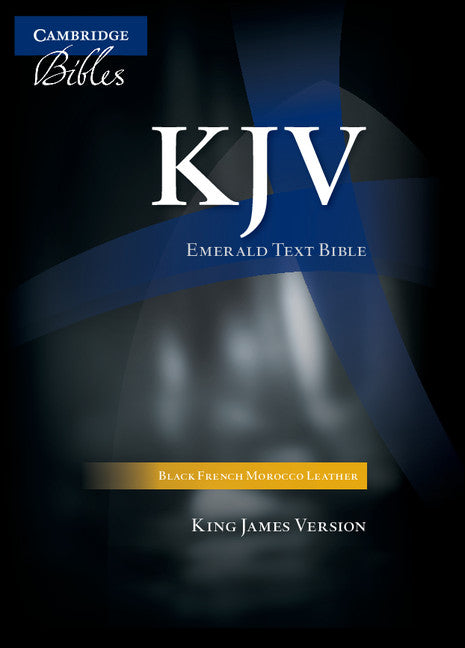 SALE KJV Emerald Text Bible, Black French Morocco Leather, KJ533:T