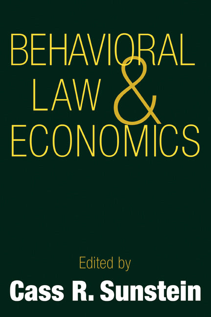 Behavioral Law and Economics