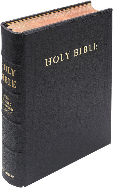 NRSV Lectern Bible, Black Goatskin Leather over Boards, NR936:TB