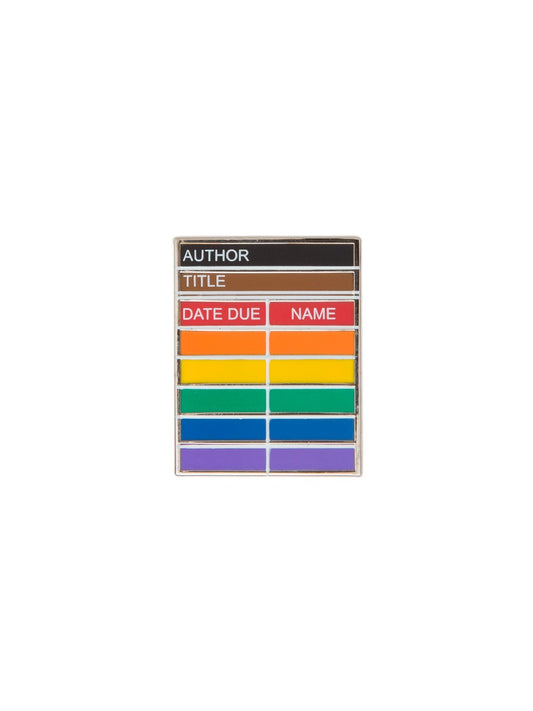 LIBRARY CARD PRIDE: Enamel Pin