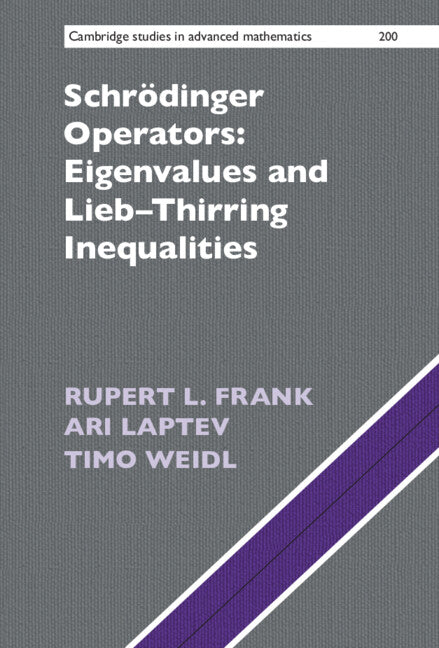 Schrödinger Operators Eigenvalues and Lieb-Thirring Inequalities