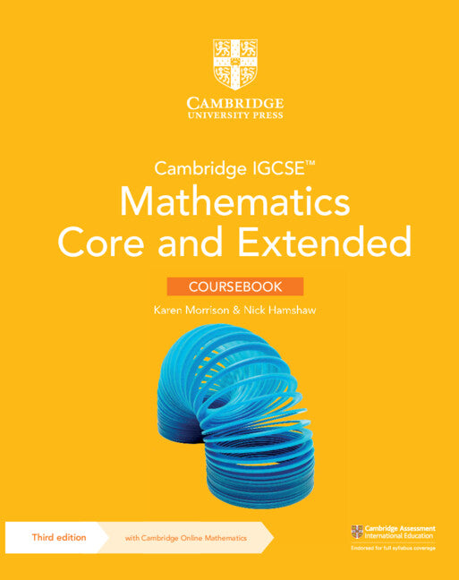 Cambridge IGCSE™ Mathematics Core and Extended Coursebook with Cambridge Online Mathematics (2 Years' Access)