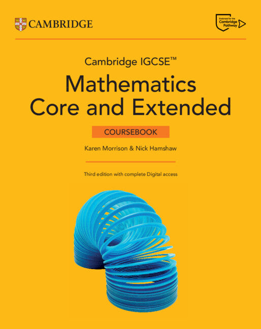 Cambridge IGCSE™ Mathematics Core and Extended Coursebook with Digital Version and Cambridge Online Mathematics (2 Years' Access)
