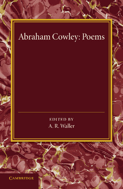 Abraham Cowley: Poems