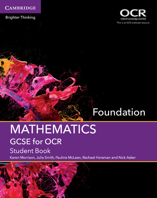 GCSE Mathematics for OCR Foundation Student Book with Online Subscription (3 Years)