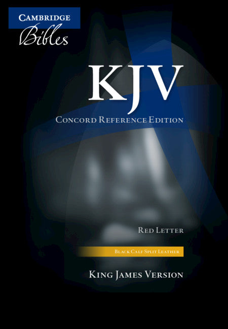 SALE KJV Concord Reference Bible, Black Calf Split Leather, Red-letter Text, Thumb Index, KJ564:XRI