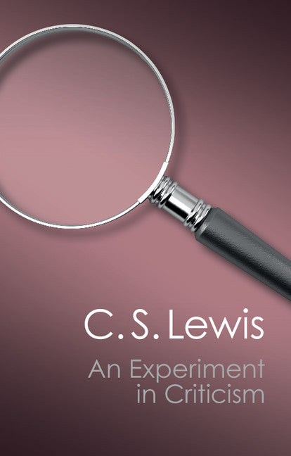 SALE An Experiment in Criticism