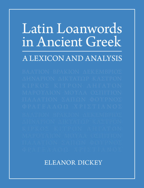 SALE  Latin Loanwords in Ancient Greek