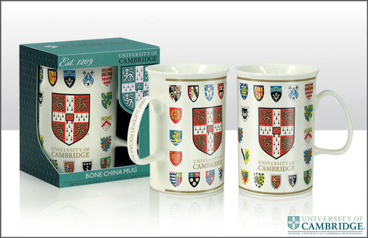 CU College Shield Fluted Bone China Mug
