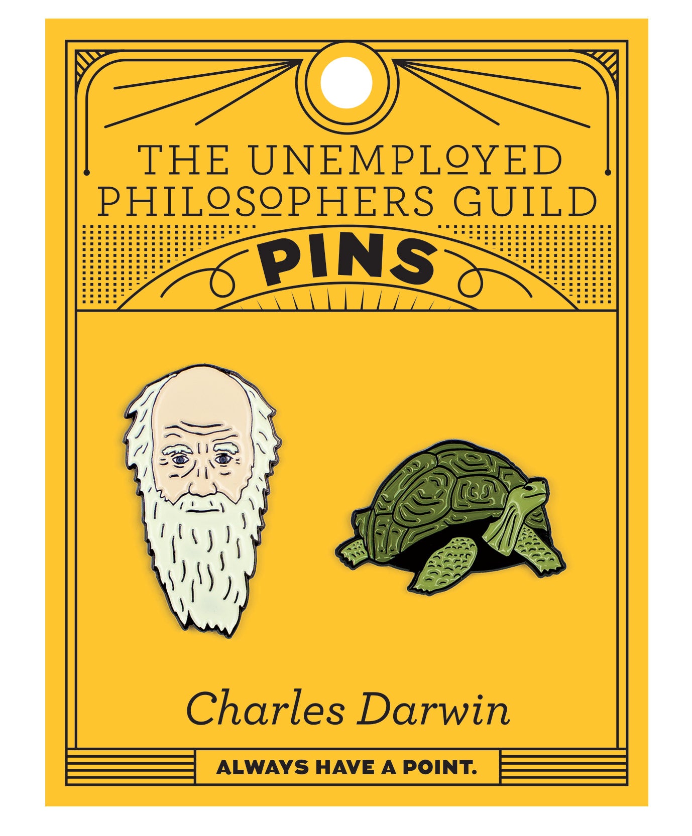 Charles Darwin Enamel Pin