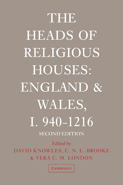 The Heads of Religious Houses, I