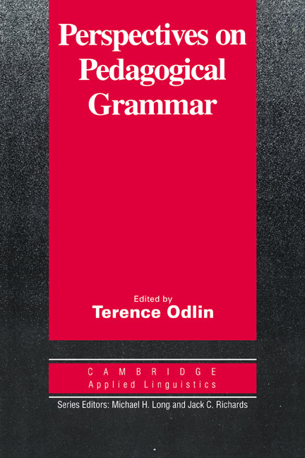 Perspectives on Pedagogical Grammar