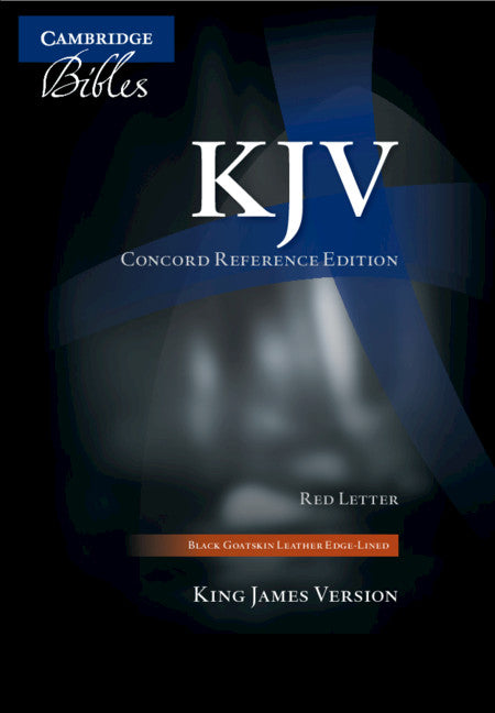 SALE KJV Concord Reference Bible, Black Edge-lined Goatskin Leather, Red-letter Text KJ566:XRE Black Goatskin Leather RCD266