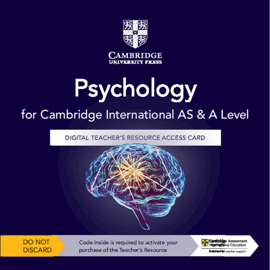 Cambridge International AS & A Level Psychology Digital Teacher's Resource Access Card