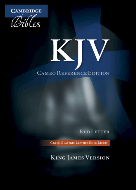 SALE KJV Cameo Reference Edition, Green Goatskin Leather, Red-letter Text, KJ456:XRE