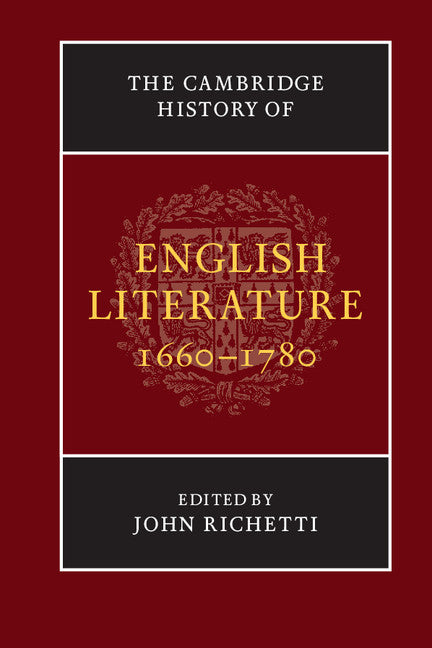 The Cambridge History of English Literature, 1660–1780