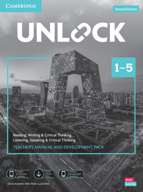 Unlock Levels 1–5 Teacher’s Manual and Development Pack w/Downloadable Audio, Video and Worksheets